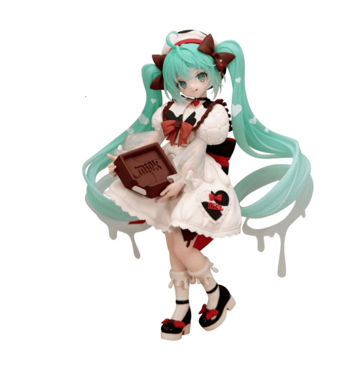 Оригінальні Аніме Фігурки Hatsune Miku × TIROL CHOCO Trio-Try-iT Figure Milk Ver.